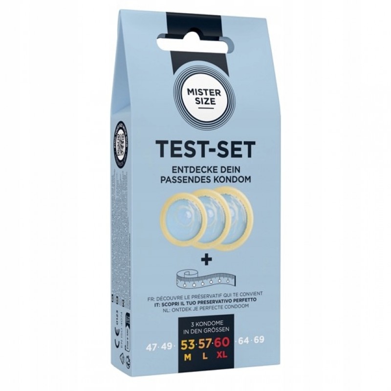 Набір презервативів Test-Set 53-57-60 3 Condoms Mister.Size