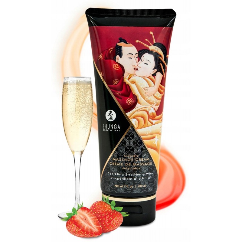 Масажний крем Sparkling Полуничний Вино