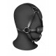 Head Harness with Solid Ball Gag - Чорний
