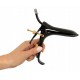 Fetish Collection Speculum з трубкою для рідини, нержавіюча сталь, чорний 15см