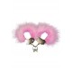 Наручники-Смішна іграшка-каданки - Metallic Handcuffs,Feather Cov.. Pink