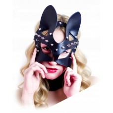 Чорна Сексуальна Жіноча Маска З Штифтами БДСМ Catwoman Кошеня