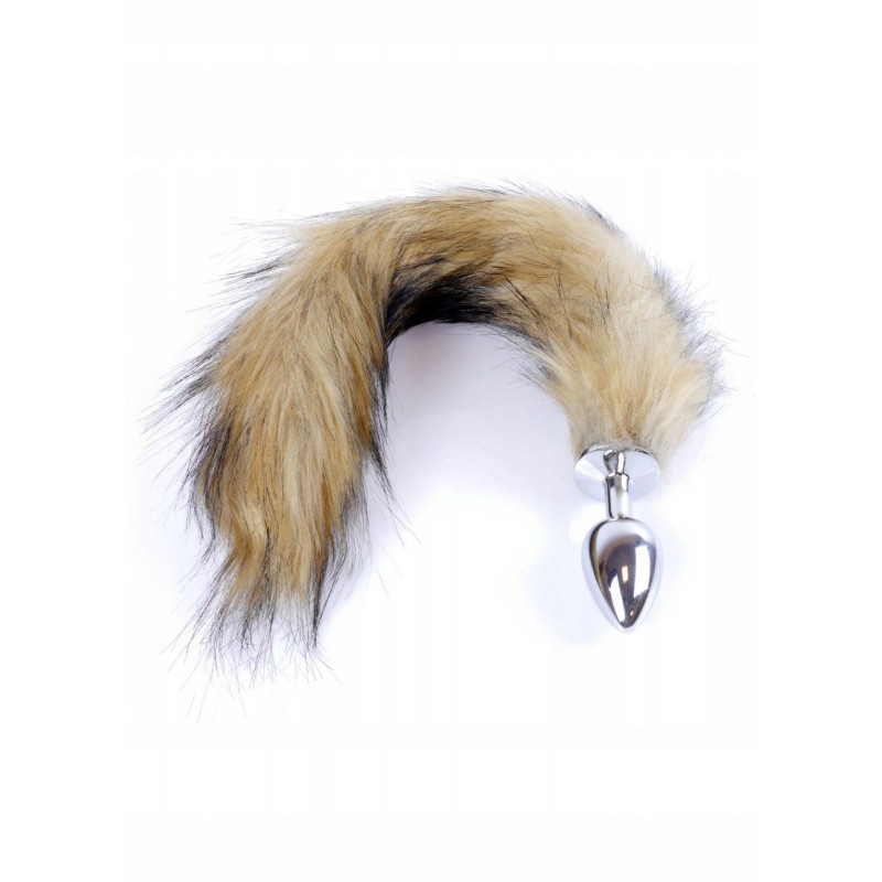 Анальна пробка з хвостиком лисиці Plug-Fox TAIL - Коричнева XL