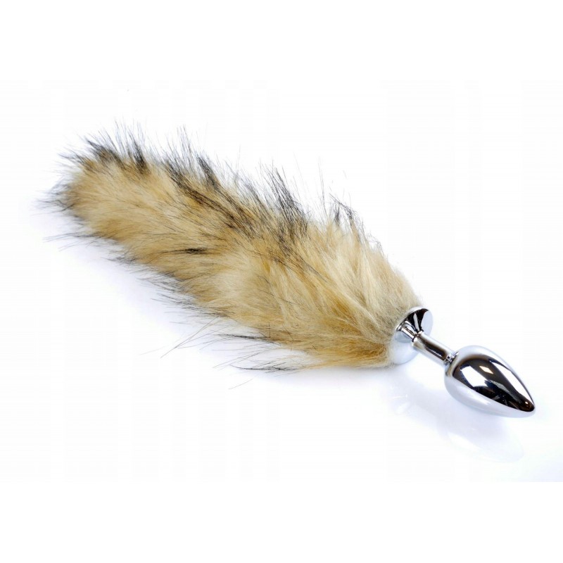 Анальна пробка з хвостиком лисиці Plug-Fox TAIL - Коричнева XL