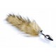 Анальна пробка з хвостиком лисиці Plug-Fox TAIL - Коричнева XL
