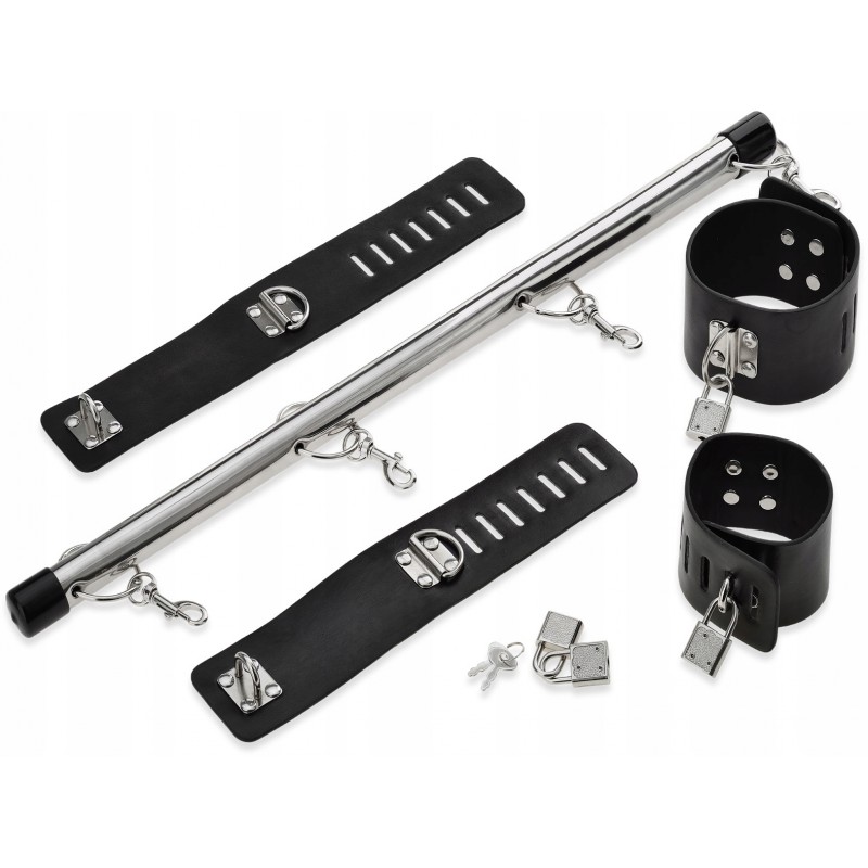УПРЯЖ БДСМ, КАЙДАНКИ НА РУКИ ТА НОГИ З ПЕРЕКЛАДИНОЮ, ДЛЯ РІЗНИХ СЕКС-ПОЗИЦІЙ