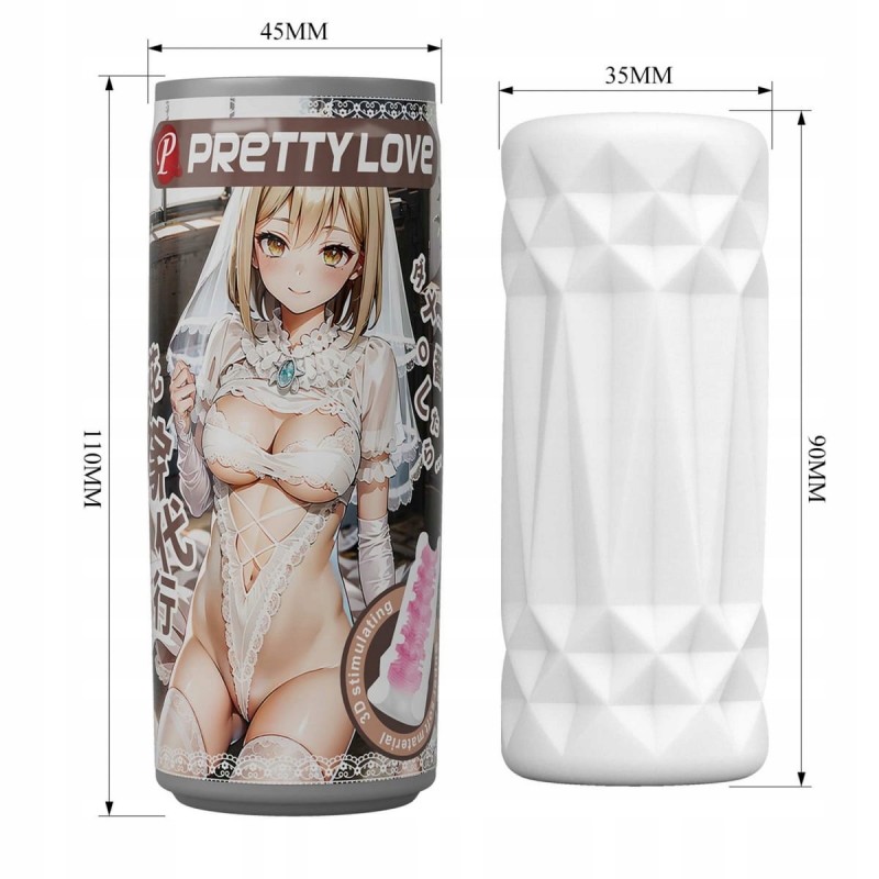 Мастурбатор MANGA в банці енергетика м'яка волога піхва Pretty Love
