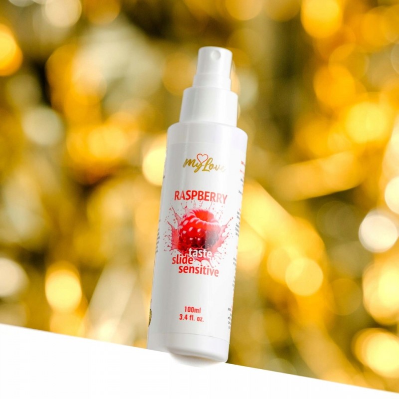 Гель інтимний малиновий - MyLove Taste Slide Sensitive Raspberry 100 мл
