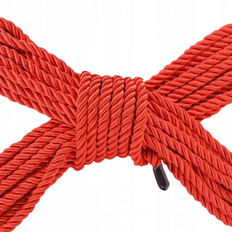 Мотузка БДСМ KINBAKU SHIBARI шнур ЧЕРВОНИЙ бондаж роуп для знерухомлення 10 м