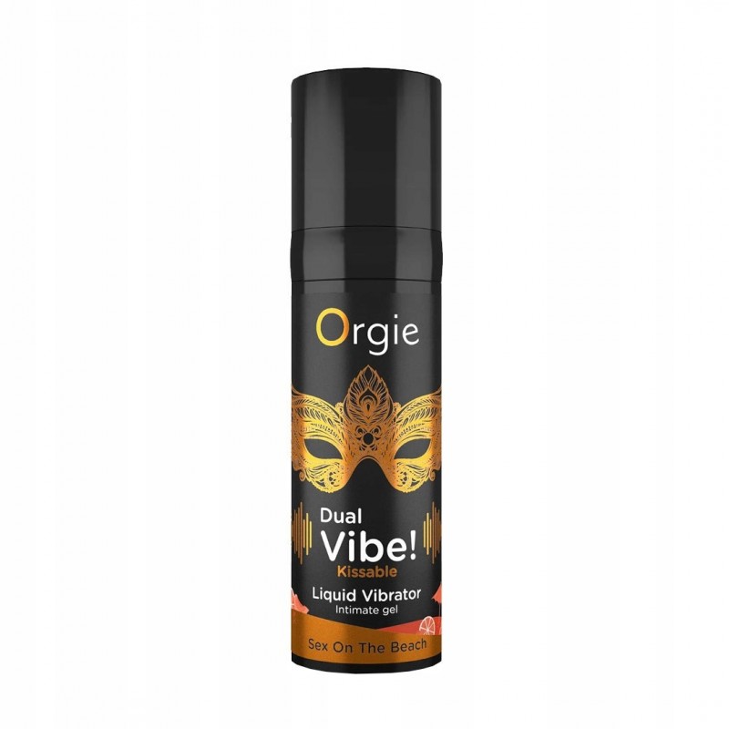 Вібруючий інтимний гель Dual Vibe Kissable Sex On The Beach. Гель зі смаком кокта