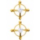 Taboom Регульовані затискачі для сосок зі стразами золоті Divine Cross Clambs