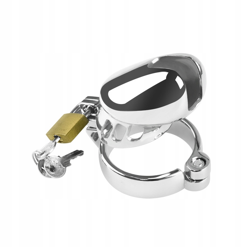 СТАЛЕВА КЛІТКА ДЛЯ ПЕНІСА CHASTITY BELT ПОЯС ЧЕСНОТИ ЗАКРИВАЄТЬСЯ НА ЗАМОЧОК М