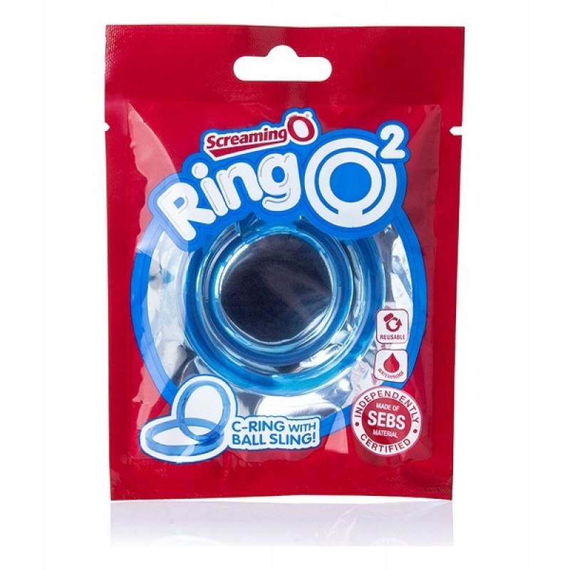 Кільце еректильне подвійне The Screaming O Ringo 2 синє