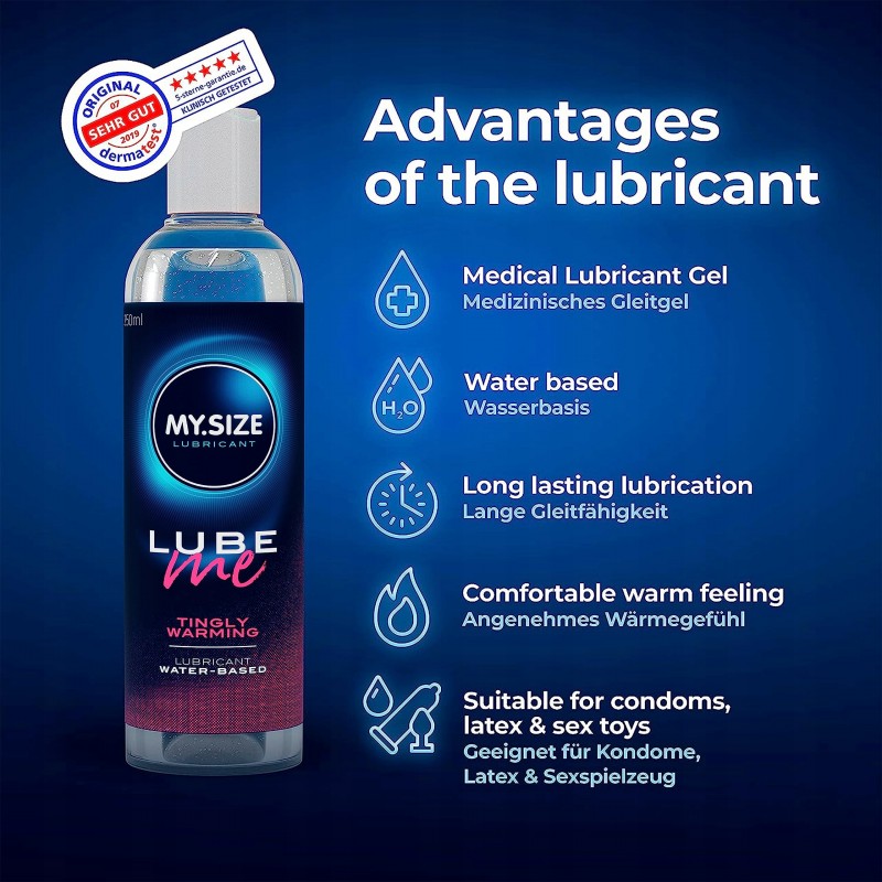 MY.SIZE Lube Me Преміум лубрикант Tingly Warming 250 мл І Інтимний гель