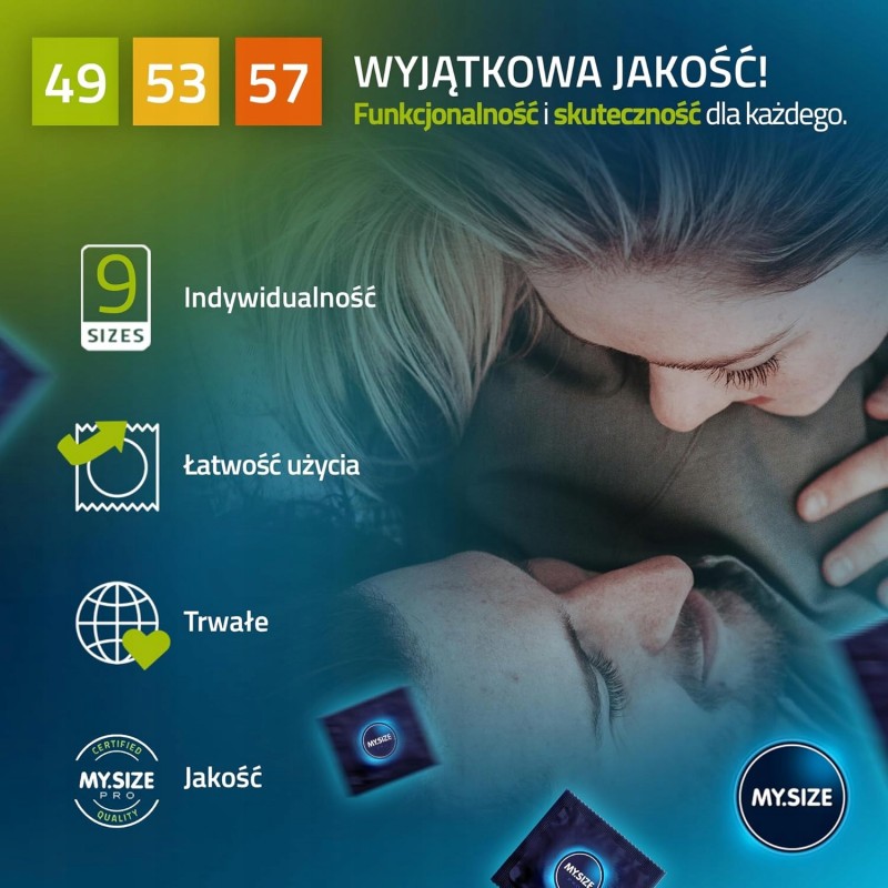 MY.SIZE PRO Набір презервативів 49,53,57мм 3х3 шт.