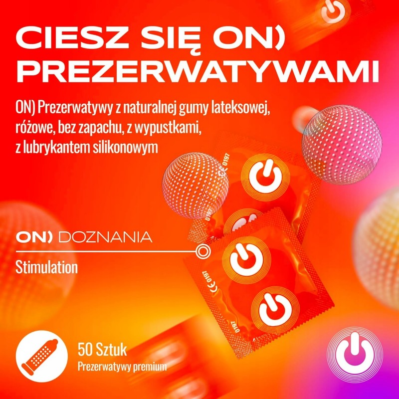ON) Презервативи стимулюючі І Ширина 54 мм І Пакет 50 шт І Преміум