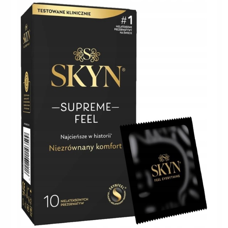SKYN SUPREME FEEL НАЙТОНШІ У СВІТІ Поліізопренові презервативи 20 шт.