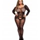 еротична білизна plus size bodystocking квіткове мереживо
