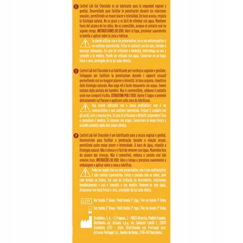 Control Або Gel Chocolate інтимний гель на водній основі 75 мл