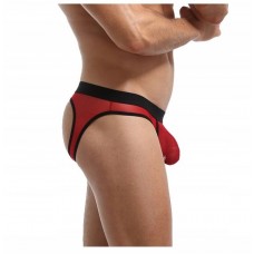 ЧОЛОВІЧІ SLIPKI ТРУСИКИ ВІДКРИТИЙ ЕФЕКТ PUSH UP JOCKSTRAP СІТКА ЧЕРВОНІ С/М