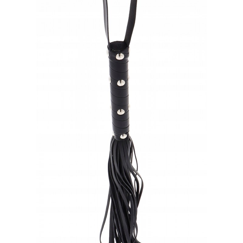 Лонг Студдед Флоггер Whip Чорний