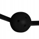 Head Harness with Mouth Cover & Solid Ball Gag - Чорний