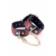 Фетиш B - Series Handcuffs with cristals 3 см Червона лінія