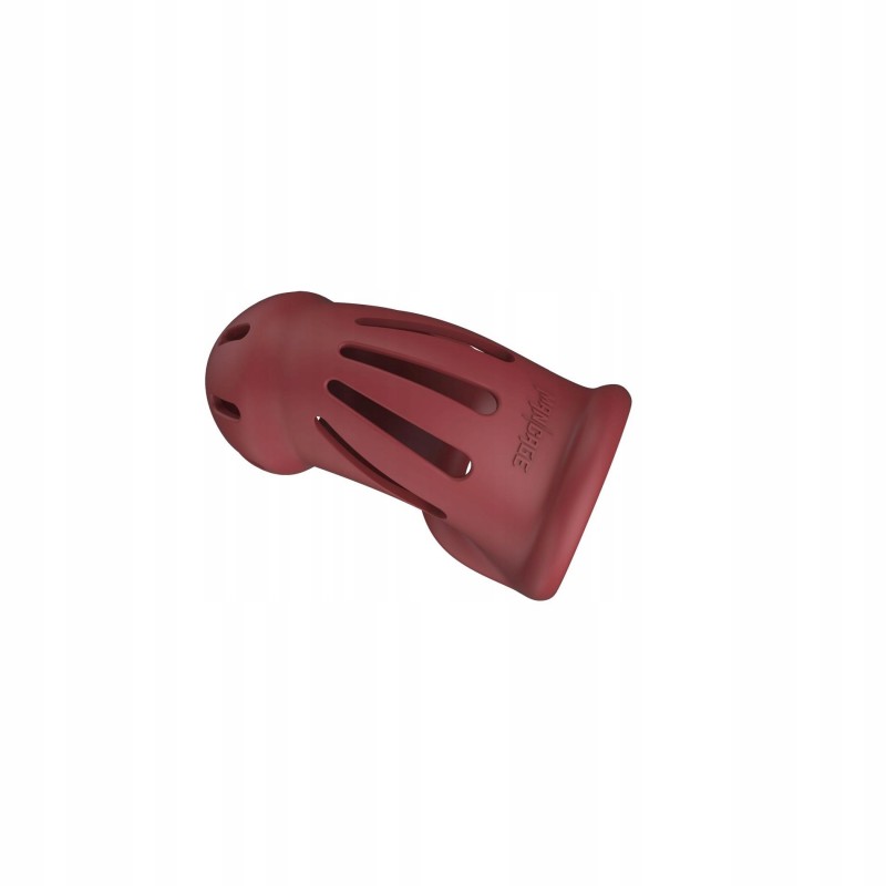 Модель 28 - Ultra Soft Silicone Chastity Кейдж - Червоний