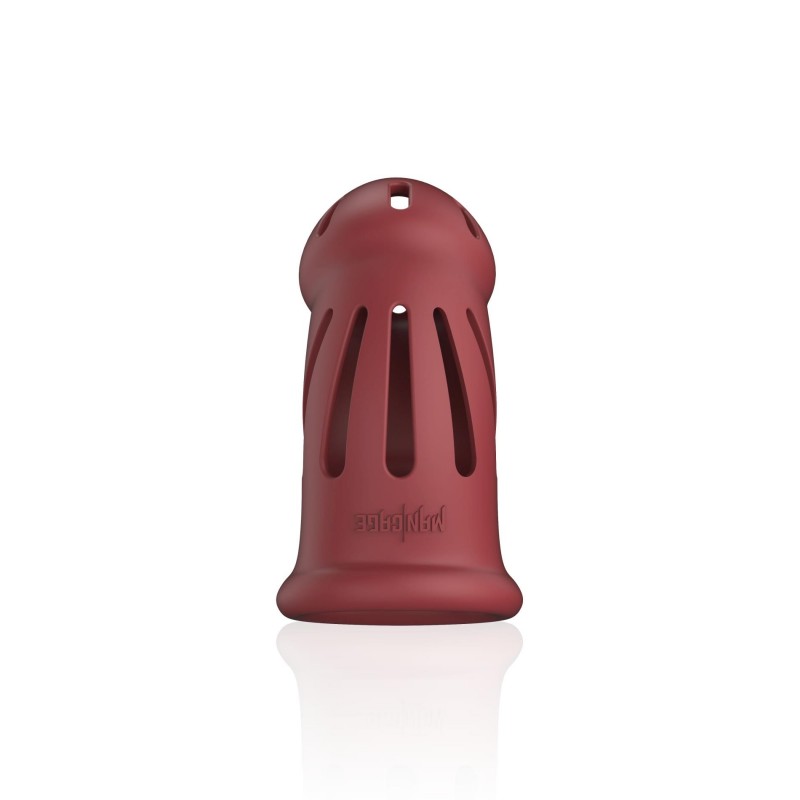 Модель 28 - Ultra Soft Silicone Chastity Кейдж - Червоний
