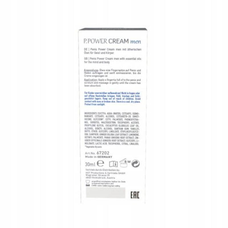 Гель/спрей-Shiatsu Пеніс Power Cream Men 30мл.