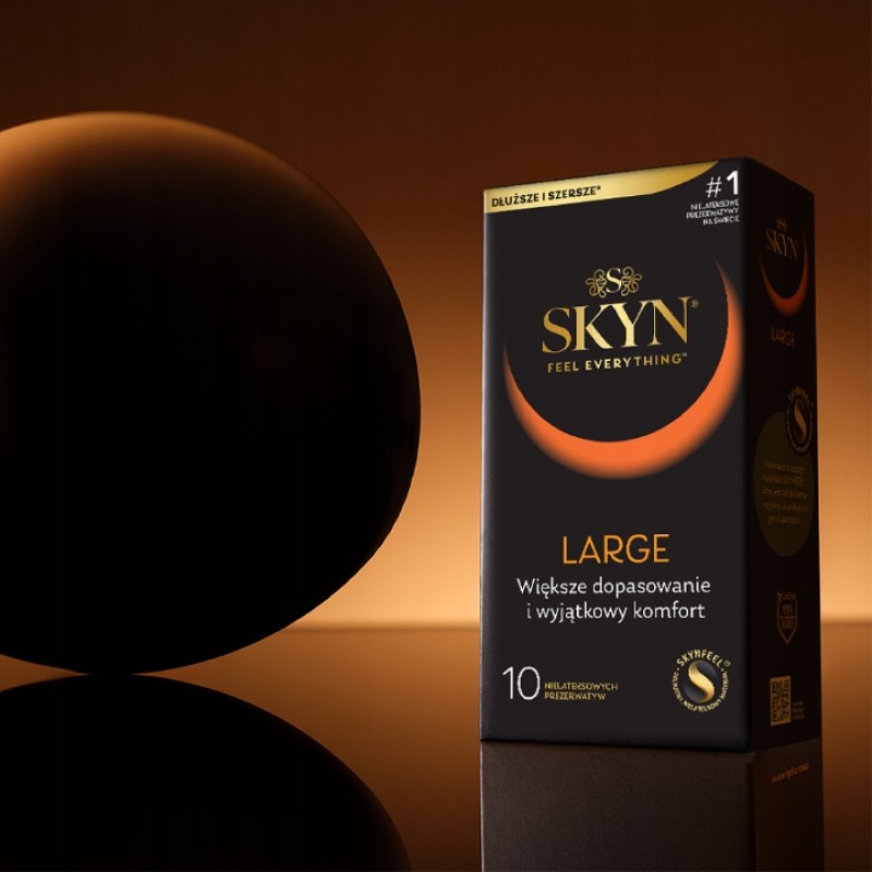 Презервативи без латексу SKYN LARGE вікші 36 шт+ Інтимний гель SKYN 80мл