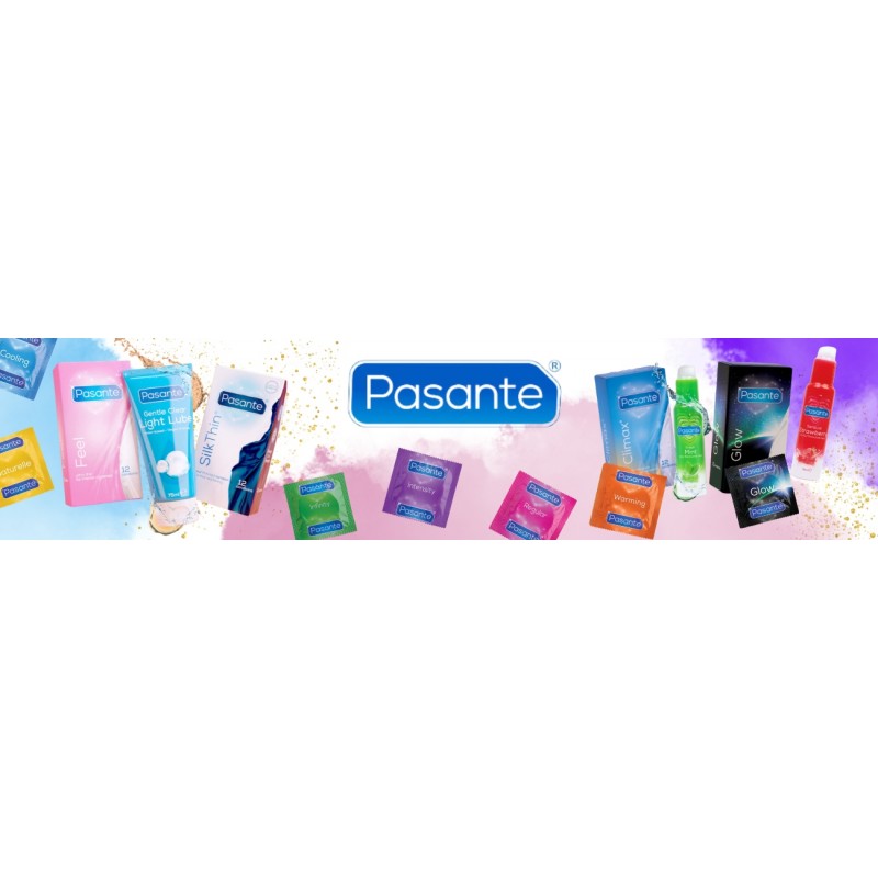 Презервативи ребристі Pasante Intensity зі стимулюючими виступами, 12 шт.