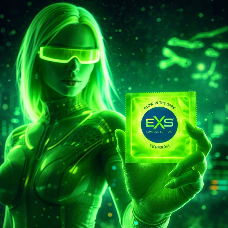 10 флуоресцентних презервативів, що світяться в темряві- EXS Glow In The Dark