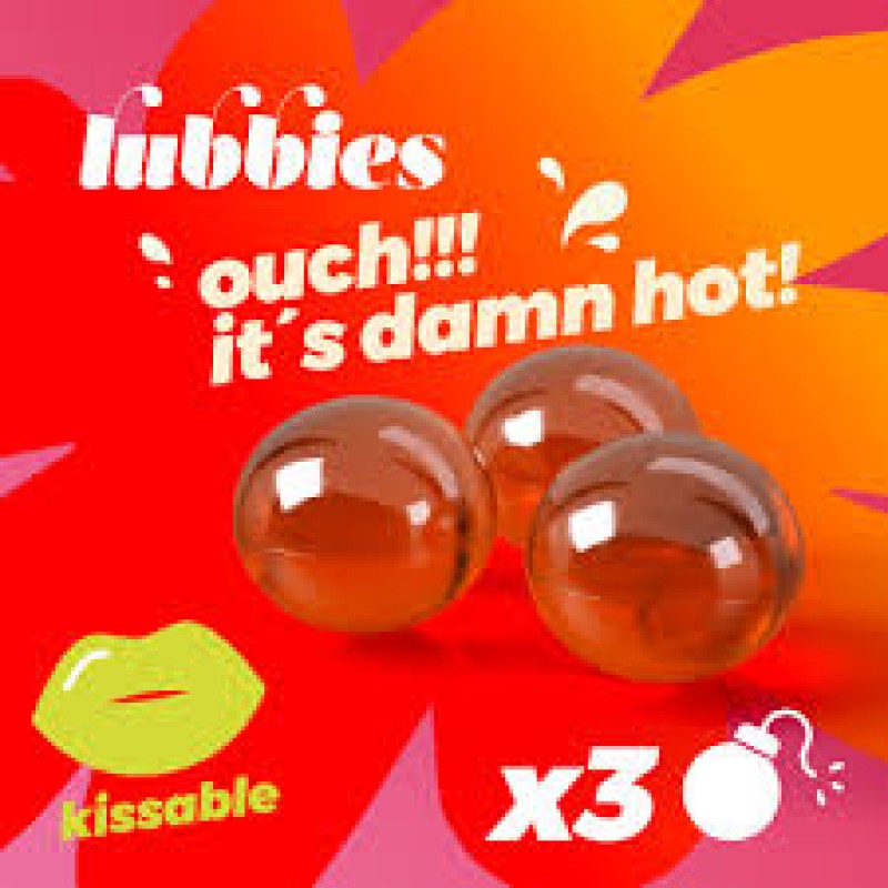 Kissable Lubbies Crushious стимулюючі кульки смак полуниця шоколад