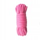 Мотузка Бондаж Shibari Бавовняна 10м Рожевий Шнур для Знерухомлення М'який БДСМ