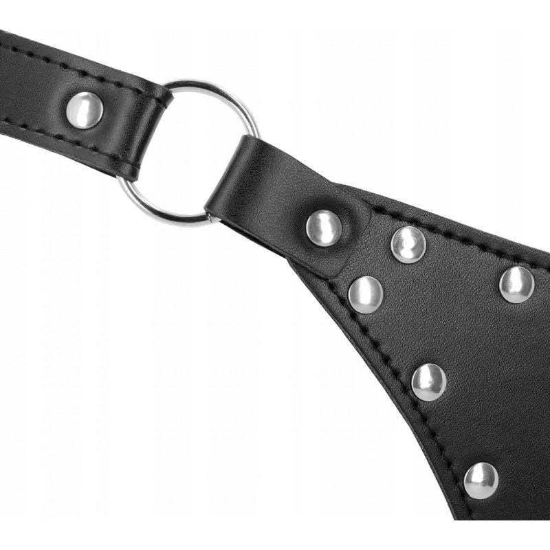 OUCH! Xtreme модель PU Leather чорний пояс з ланцюжком, регульований