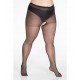 Колготки з дірочкою чорні , 20ден , Ліда, 4 size+ , стегна до 140см