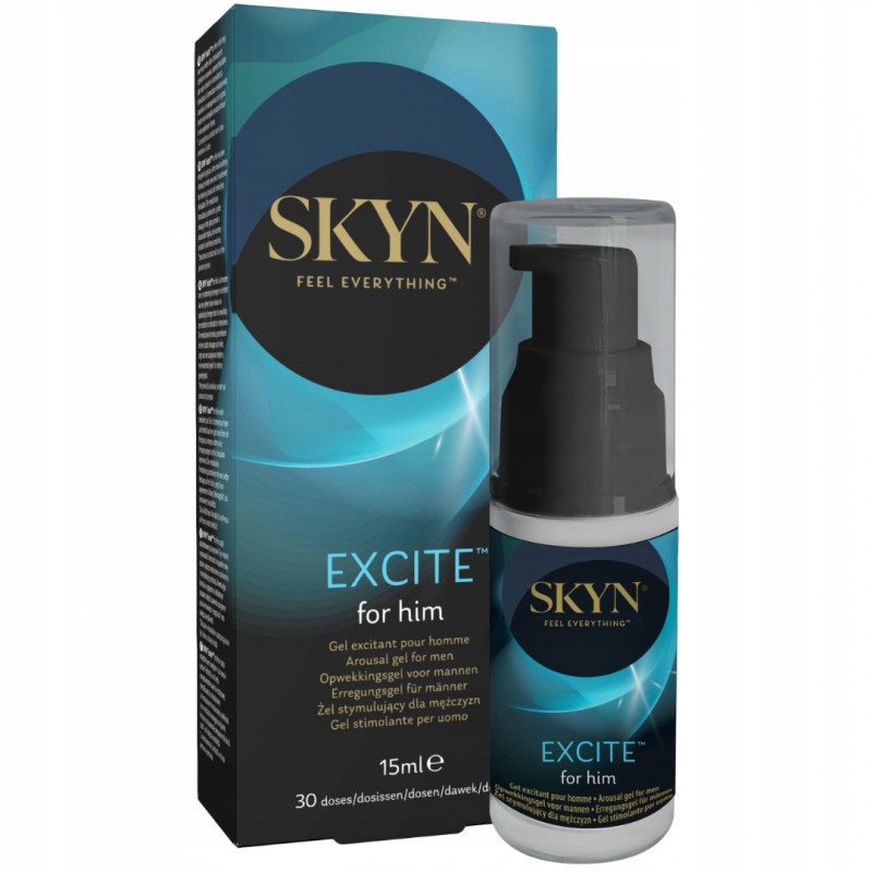 Гель Інтимний Любрикант SKYN Excite для чоловіків 15мл + Бонус 3 Skyn Elite