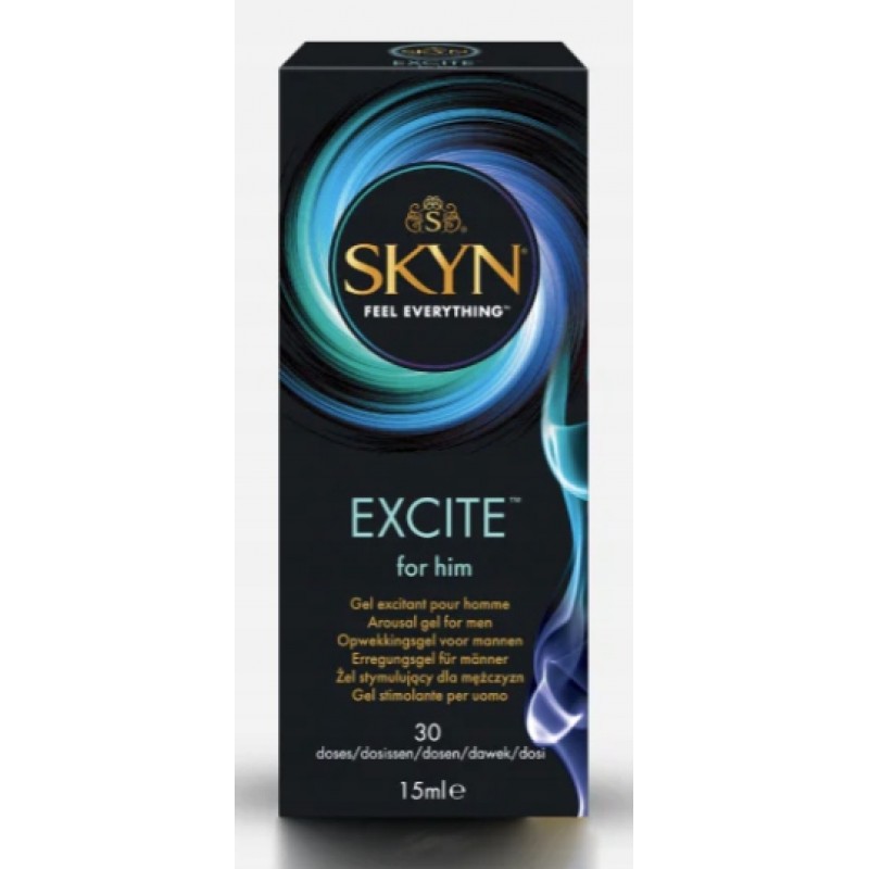 Гель Інтимний Любрикант SKYN Excite для чоловіків 15мл + Бонус 3 Skyn Elite