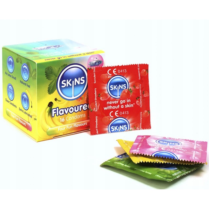 Skins Flavoures Condoms смакові презервативи 16шт.