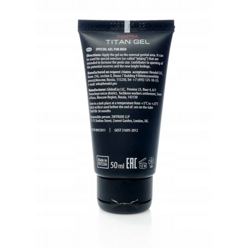 Гель для чоловіків Titan Gel Original - покращення ерекції ємність 50мл