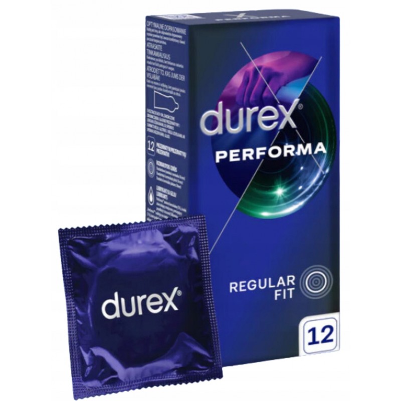DUREX Performa Презервативи для Тривалого Сексу зі Змазкою для Довшого Оргазму 12 шт