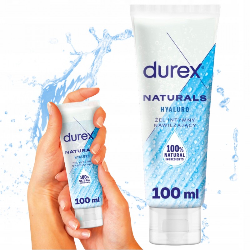 DUREX NATURALS HYALURO Інтимний Гель Водяний Любрикант Анальний 100мл Зволожуючий
