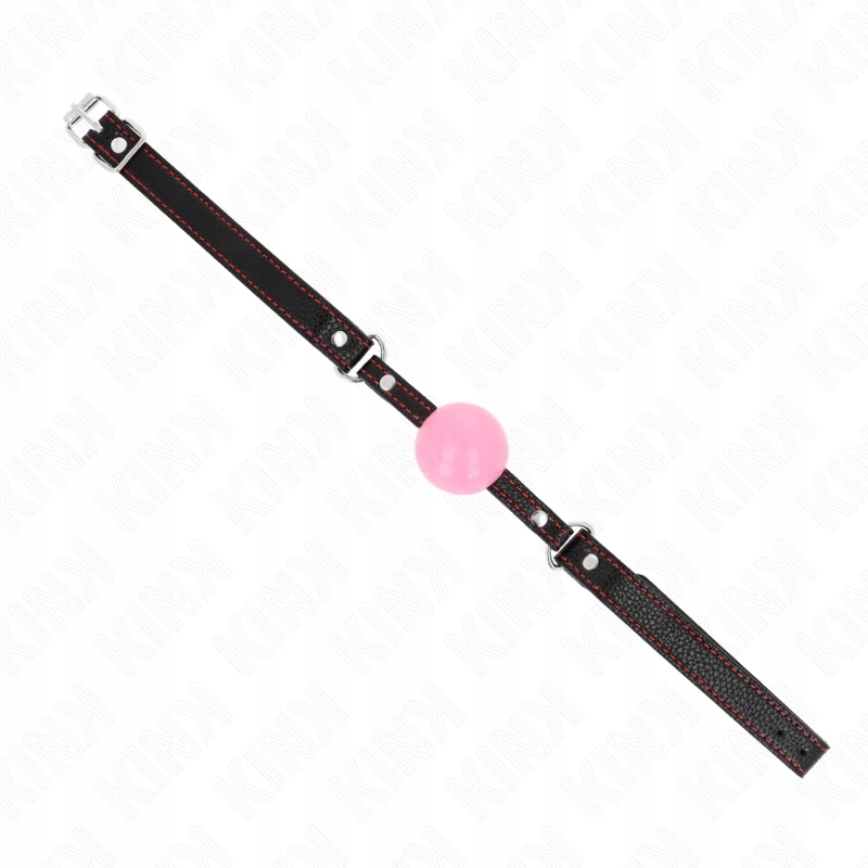 KINK Ball Gag Pink Gold 4 см - Ремінець 60х2 см, силікон і метал