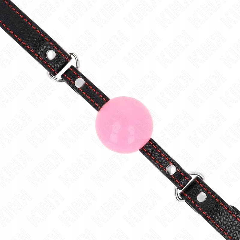 KINK Ball Gag Pink Gold 4 см - Ремінець 60х2 см, силікон і метал