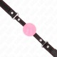 KINK Ball Gag Pink Gold 4 см - Ремінець 60х2 см, силікон і метал