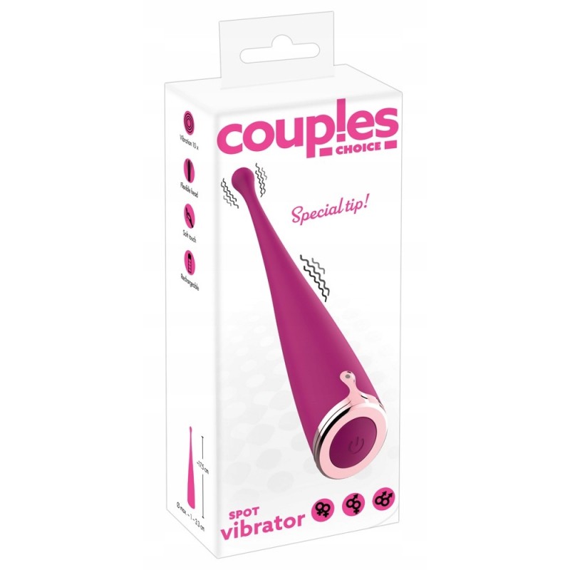 Точковий вібратор Couples Choice, 10 режимів, USB, силікон