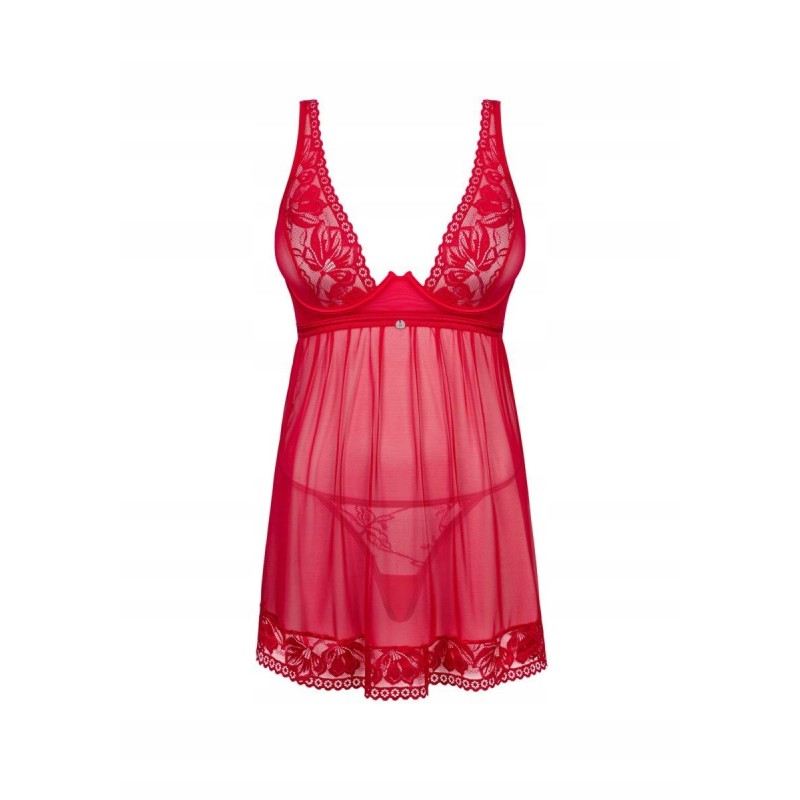 Комплект Lacelove: сорочка-babydoll та стрінги XS/S