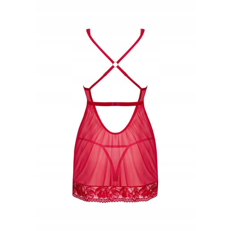 Комплект Lacelove: сорочка-babydoll та стрінги XS/S