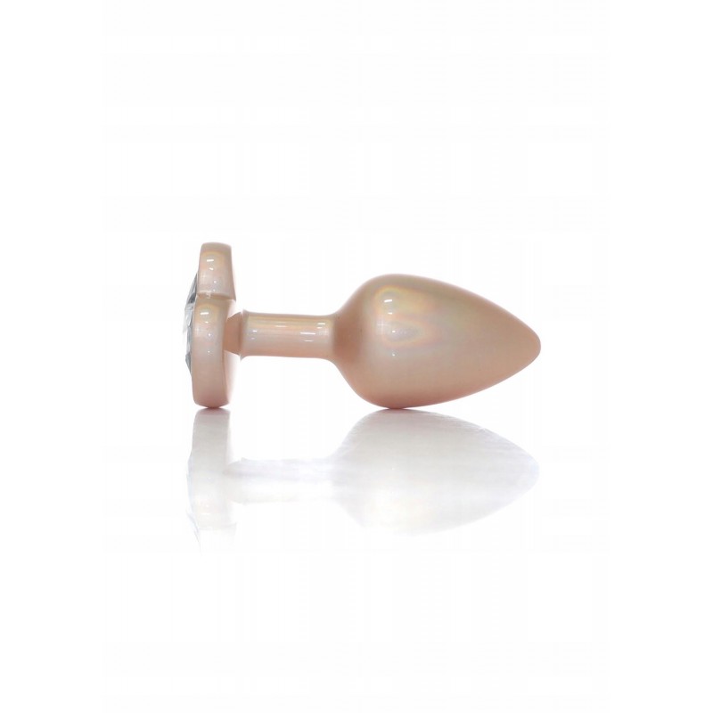 Плаг-прикраса Перлина Золоте Серце PLUG - Clear S